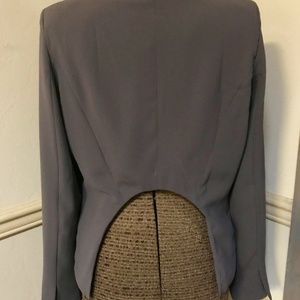 Taupe business blazer with sexy back cut-out L